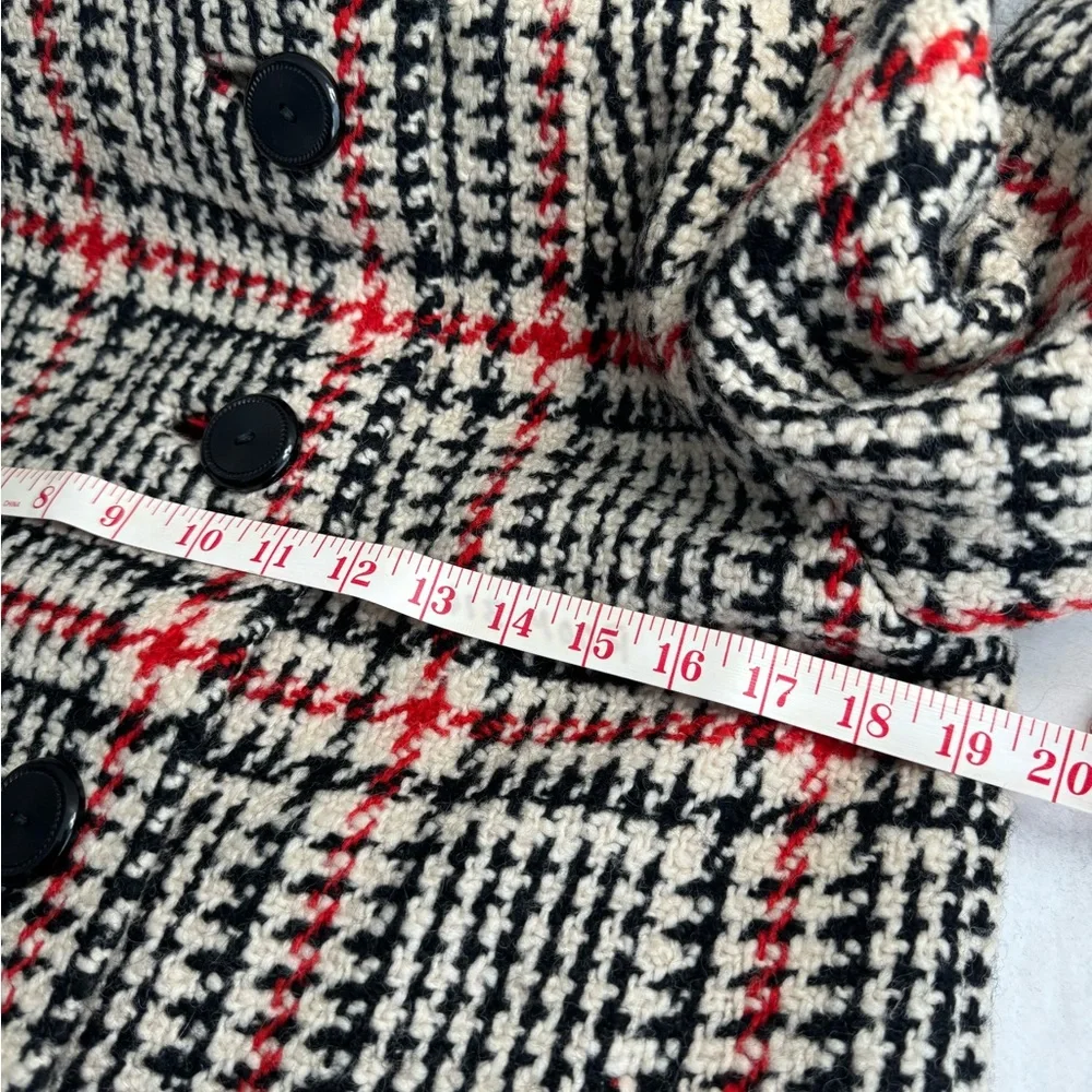 THAT YOUNG LEEDS LOOK Vtg 30’s-60s Houndstooth Wool Jacket Women Coat XS/S Scarf - Picture 13 of 16